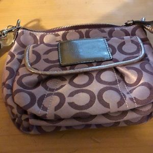 Purple coach purse